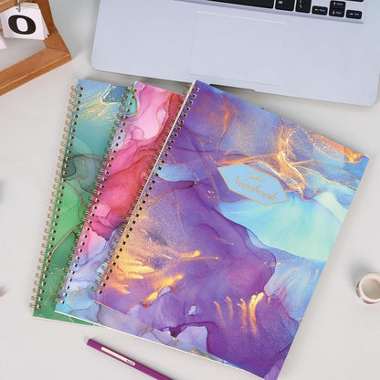 LABUK 3 Pack Spiral Notebook Journal for Women College Ruled Notebook 120 Pages A4 Aesthetic Journaling Notebooks for Work School Office Home, 8.5 x 11 Inches Notebooks for Valentine Gifts
