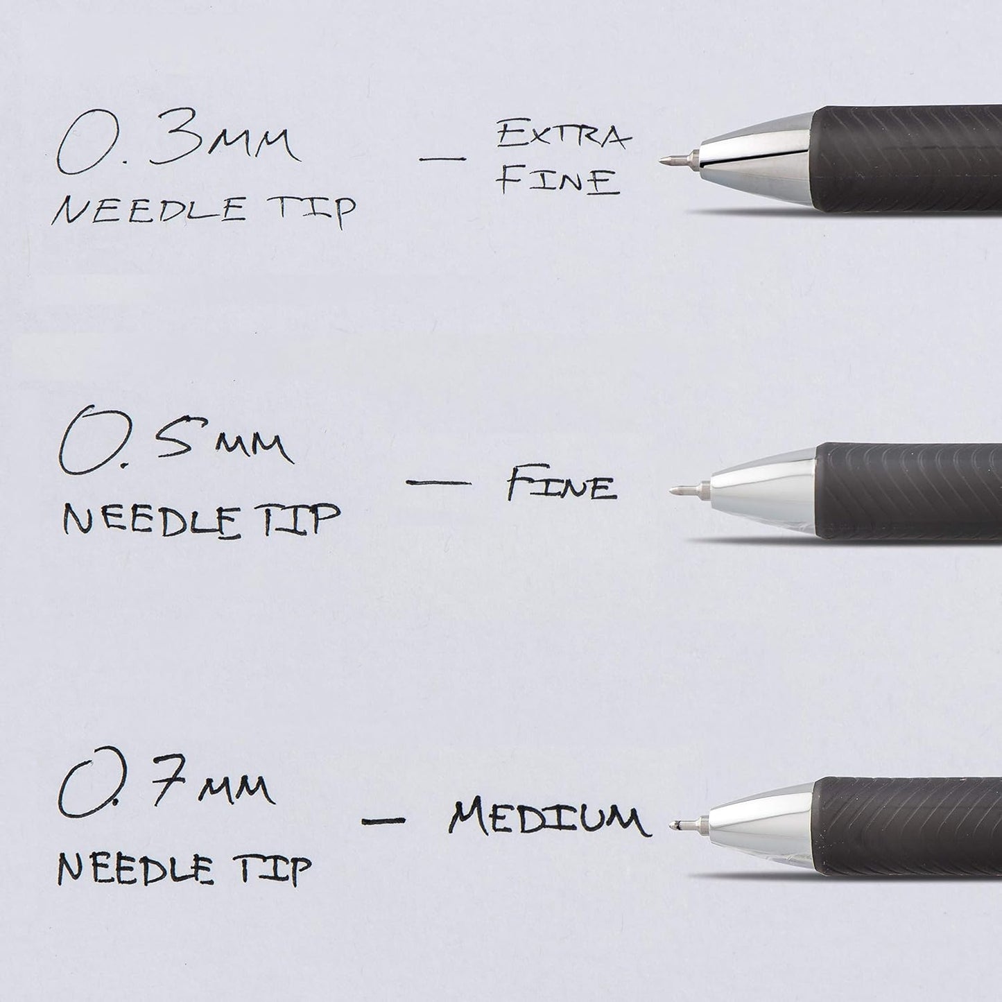 Pentel® EnerGel™ Deluxe RTX Retractable Liquid Gel Pens, Fine Point, 0.5 mm, 54% Recycled, Blue Barrel, Black Ink, Pack Of 12 Pens