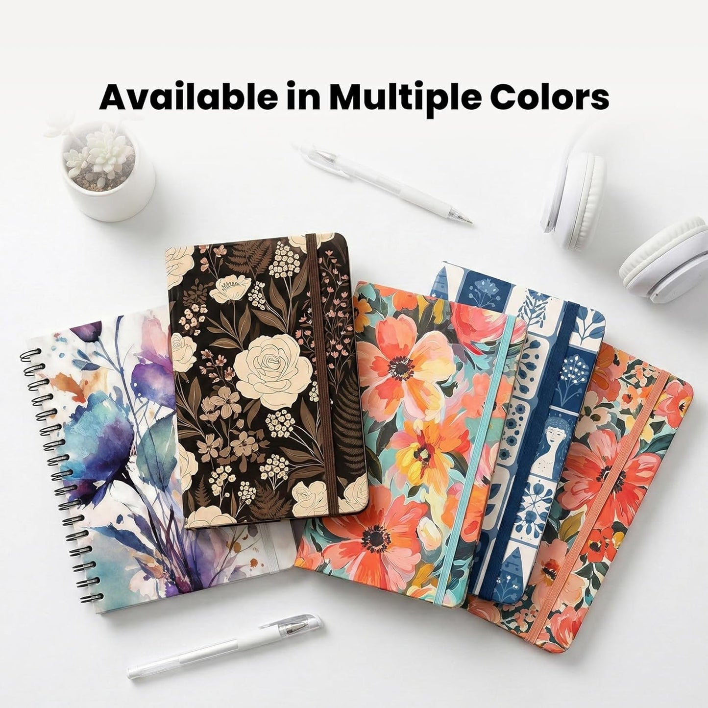 Nextnoid Lined Spiral Notebook Journal For Women & Men - A5(5.8" x 8.3") 170 Pages, Hardcover Notebooks for Work & Note Taking, College Ruled Journals for Writing - Grey
