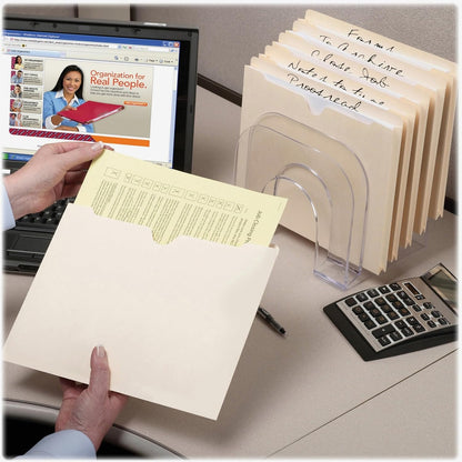 Smead File Jacket, Reinforced Straight-Cut Tab, Flat-No Expansion, Letter Size, Manila, 100 per Box (75500)