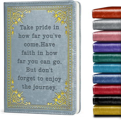 Inspirational Gift Appreciate Lined Journal Notebook Graduation Gift Take Pride In How Far You've Come Writing Notebook Encouragement Gift,1 Pack (Yellow),(Take pride-Yellow)