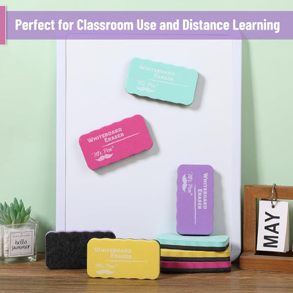 Mr. Pen- Magnetic Dry Erase Erasers, 4"x2.25", 8 Pack, Colorful Magnetic Whiteboard Erasers for White Board, Classroom, Home, Office, Back to School Supplies