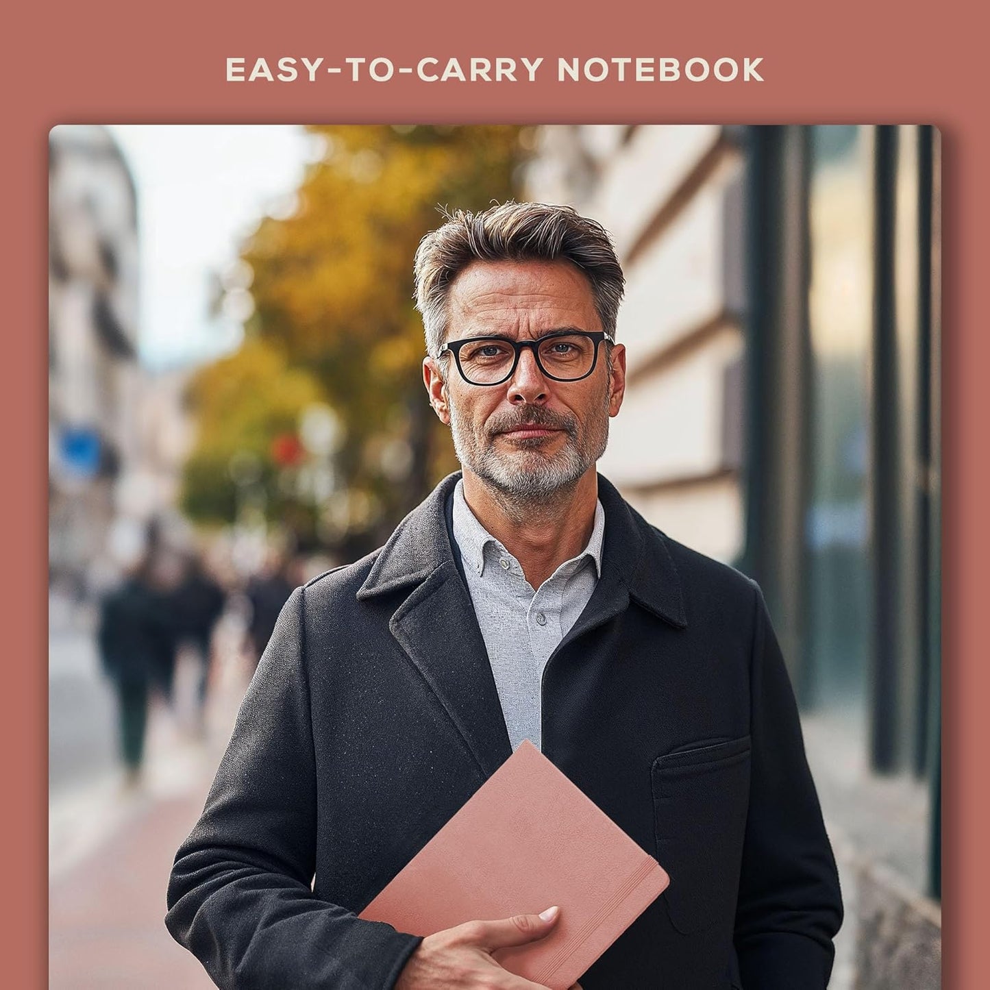 BEECHMORE BOOKS Large Lined Journal Notebook, 8.5" x 11.5" (A4) Hardcover Vegan Leather Executive Diary for Work, Thick 120gsm Paper, Lay-Flat Binding, Gift Box