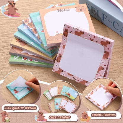9 Pads Wildflower Sticky Notes 3x3 Inch Cute Self Stick Notepads Notes Adhesive Memo Pad Office Decor Gifts for Students School Teacher Meeting Office Supplies