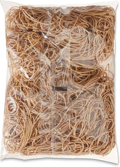 Amazon Basics Assorted Size and Color Rubber Bands, Strong Elastic Stretch Office Supplies, 0.5 lb. Variety Assortment