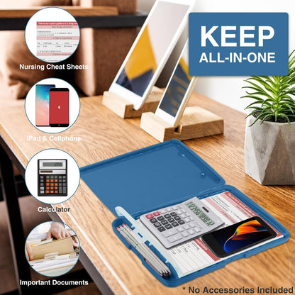 Sooez Clipboards with Storage, High Capacity Clip Boards 8.5x11 with Storage, Heavy Duty Nursing Clipboard Folder, Plastic Clipboard with Pen Holder for Women Teachers Work, School & Office Supplies