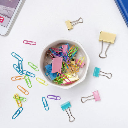 Paper Clip Holder Ceramic Paper Clip Holders Garden Floral Paperclips Holder Dispenser Cute Gold Line Paper Clip Organizer for Desk Binder Clip Holder Bobby Pin Hair Gift for Office Mint Flowers