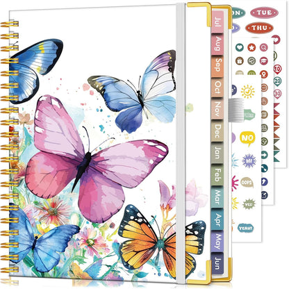 2026 Planner, Weekly and Monthly Calendar Planner from January 2026 - December 2026, 8.5" x 11" Hardcover Leather Hourly Appointment Book with Tabs, Spiral Daily Planners for School Work Home, Green