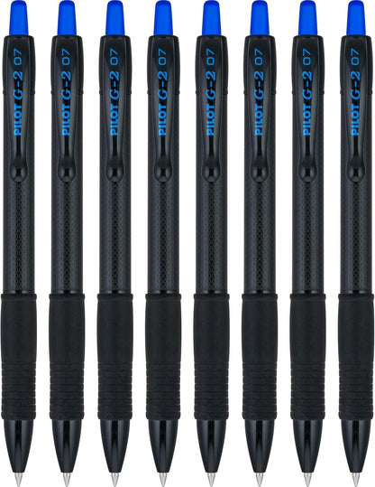Pilot, G2 Edge Premium Gel Roller Pens, Fine Point 0.7 mm, Black, Pack of 8