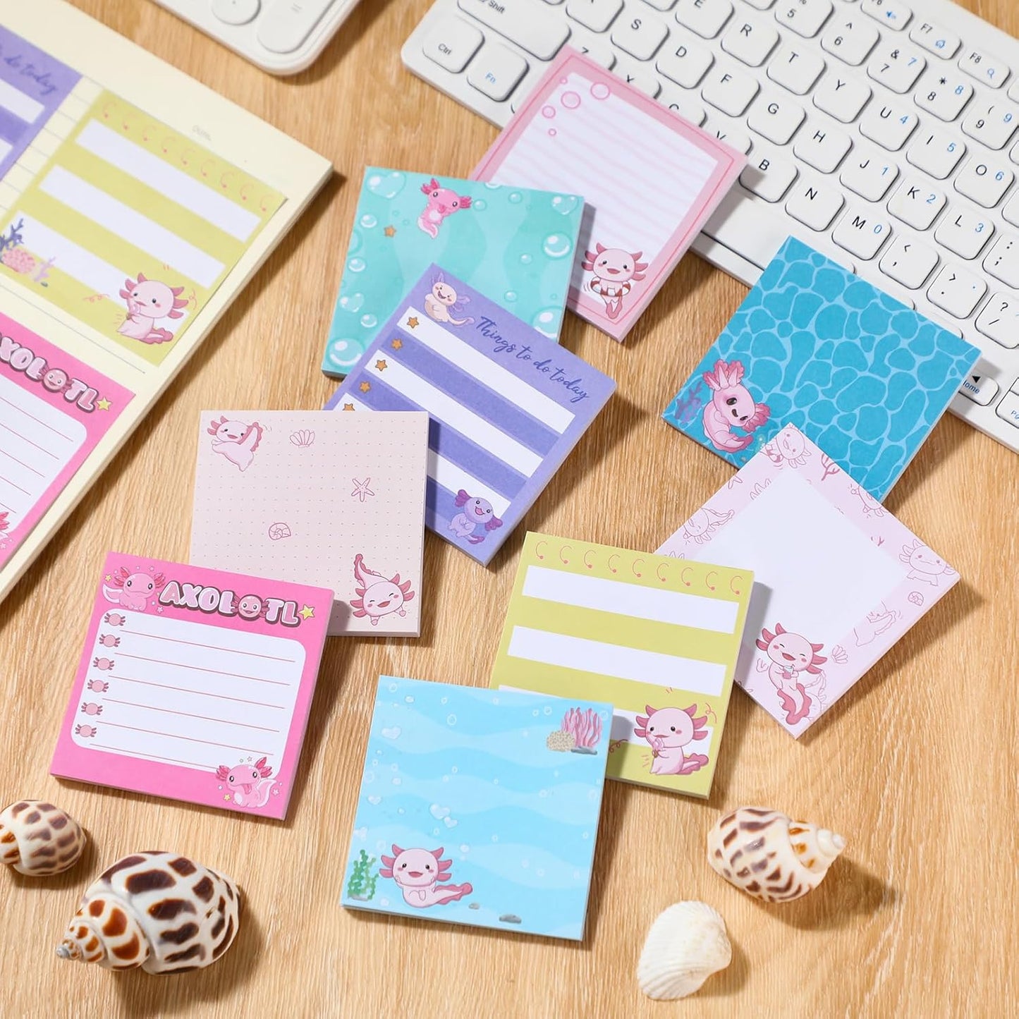 9 Pads Wildflower Sticky Notes 3x3 Inch Cute Self Stick Notepads Notes Adhesive Memo Pad Office Decor Gifts for Students School Teacher Meeting Office Supplies