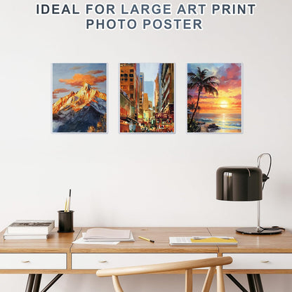 AKONEGE 5PCS 9" x 12" Rigid Print Protectors Clear Plastic Sheet Protectors, Heavy Duty Top Loading Document Holder, Menu Cover, Photo Poster Sleeves Hard Plastic Sleeves for Paper Art Prints