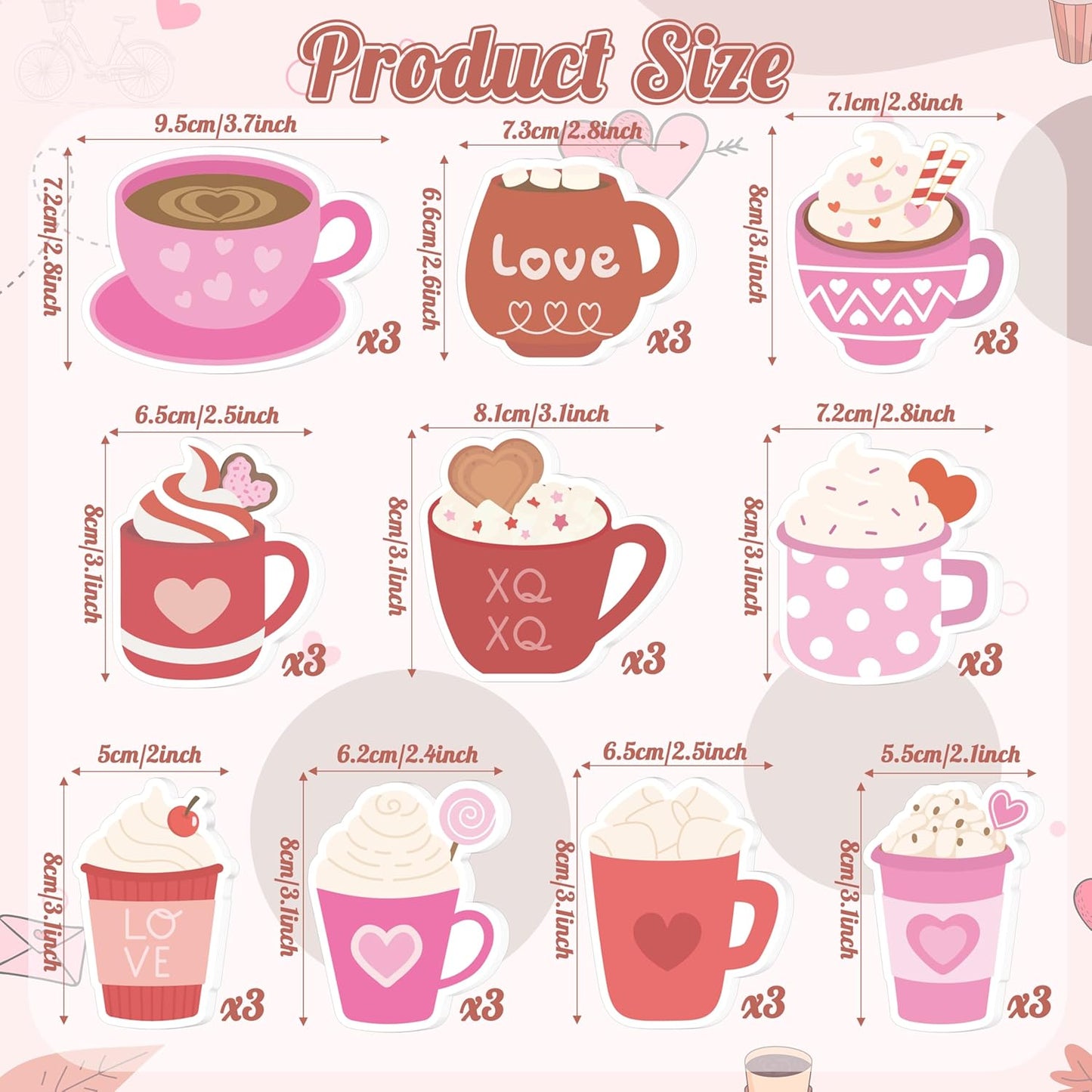 Xqumoi 30 Pack Teacher Sticky Notes - Funny Coffee Cup Self Sticky Notepads Writing Memo Pads for Teacher Appreciation Back to School Office Supplies Coffee Lover Gift Party Favors Goodies Bag Fillers