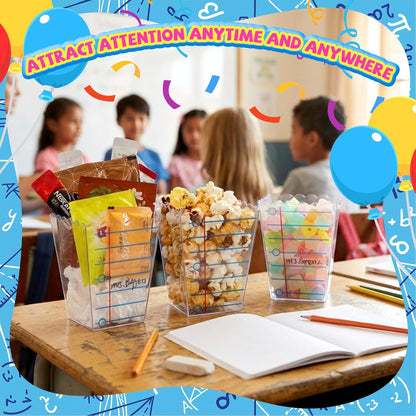 Mimorou 6 Pcs Teacher Gift Box Teacher Appreciation Gift Container Thank You Pencil Notebook Composition Book Crayon Candy Popcorn Holders for End of Year Graduation Party (Notebook)