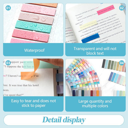 ReliThick 8000 Pcs Writable Sticky Tabs, 40 Colors Book Notes for Annotating Books, Self-Adhesive Index Tabs for Bible, Planner, Notebook, School & Office Supplies