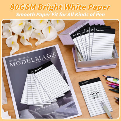 Note Pads 4x6, 36 Pack Small NotePads, Server Pads, Scratch Pads 4x6, Memo Pads White Paper, 50 Sheets per Blank Note Pads 4 x 6, Mini Writing Pads Pocket Notepads for Office School Home Supplies