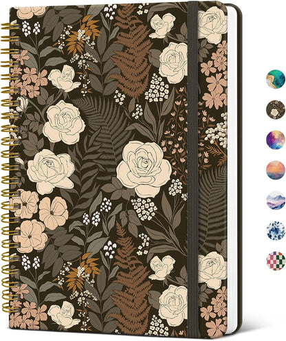 Taja Lined Spiral Notebook Journal for Women A5(5.8" × 8.3"), Cute Hardcover Notebook for Work, School & Note Taking, Pretty College Ruled Journal for Writing, 140 Pages, Sunset