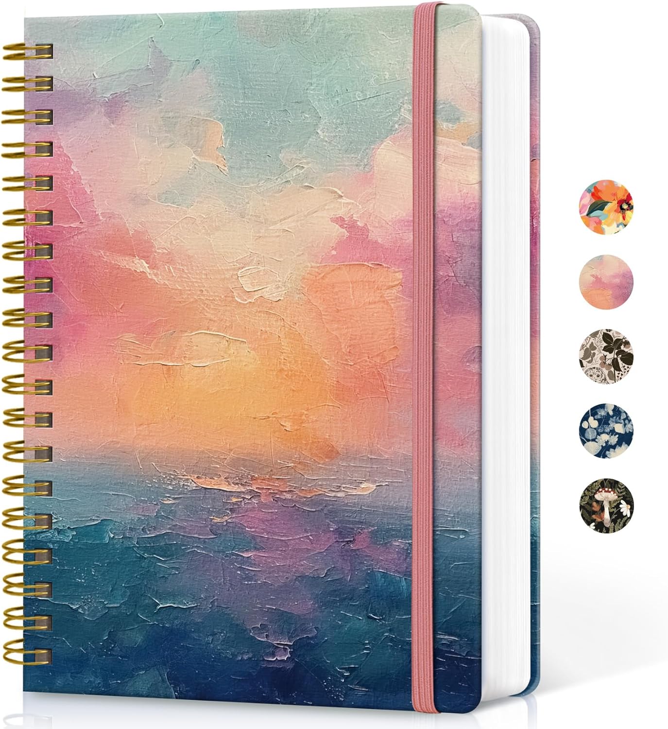 Lined Spiral Notebook Journal for Work, 300 Pages Thick B5 (7.1"x10") College Ruled Journal for Women & Writing, Hardcover Notebook for Note Taking, Perfect for Office Home School Supplies, Purple