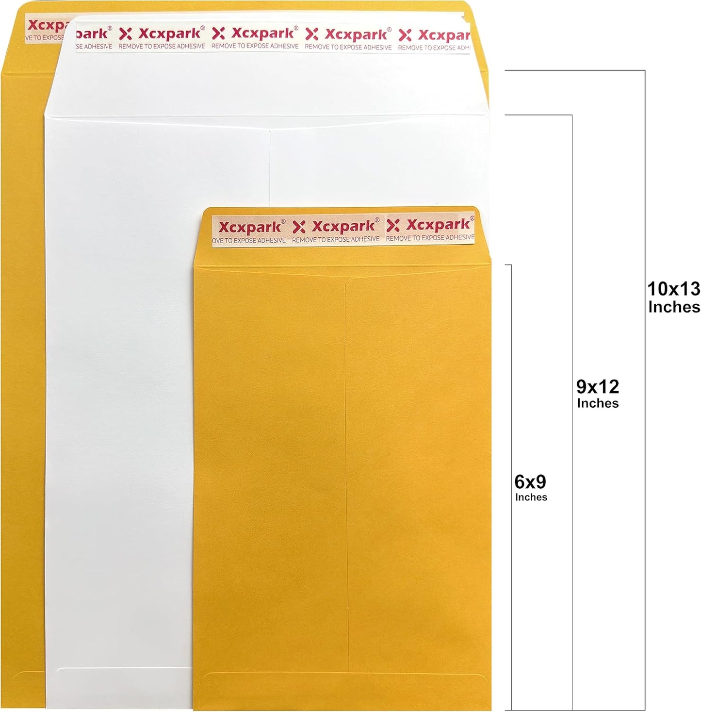 Xxcxpark 250 PCS 6x9 inches Security Catalog Envelopes Printable Self Seal Envelopes, Anti Tear brown Kraft Envelopes for Invitation Cards, Pictures, Photos, Documents