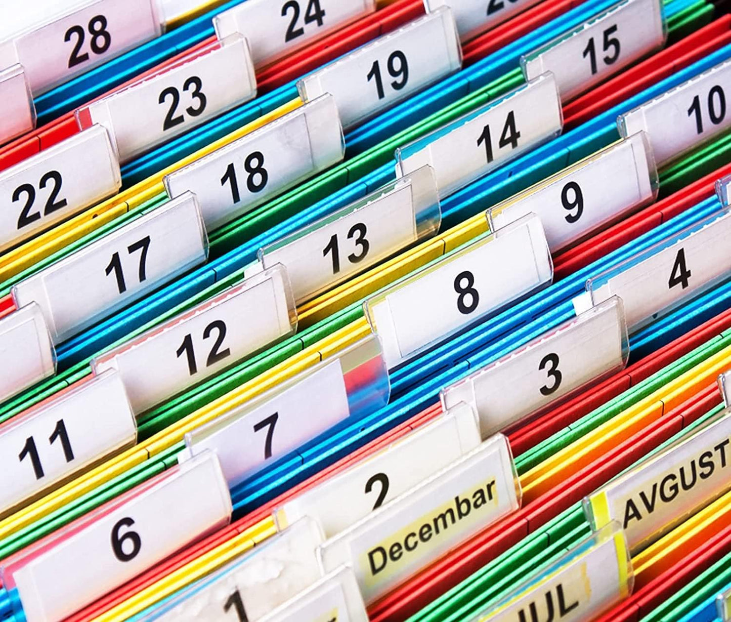 HERKKA Hanging File Folders, 30 Pack Reinforced Letter Size Hanging Folders, Designed for Bulky Files, Filing Cabinet, 1/5-Cut Adjustable Tabs (Blue)