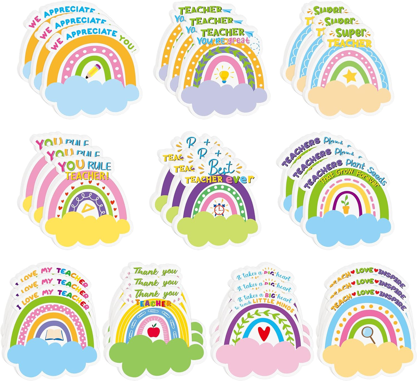 Xqumoi 30 Pack Teacher Sticky Notes - Funny Coffee Cup Self Sticky Notepads Writing Memo Pads for Teacher Appreciation Back to School Office Supplies Coffee Lover Gift Party Favors Goodies Bag Fillers