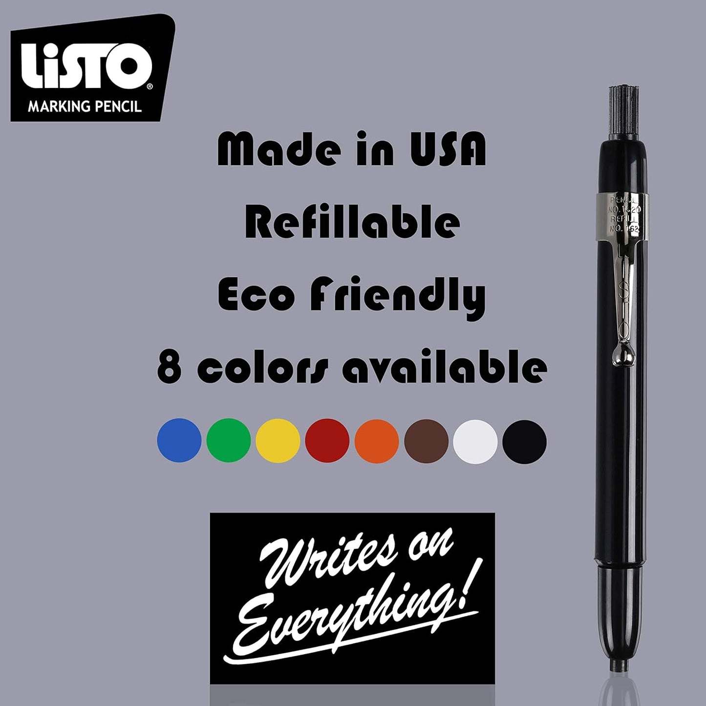 Listo Marking Pencil Refill - Listo 162 Refill, Box of 72, Red