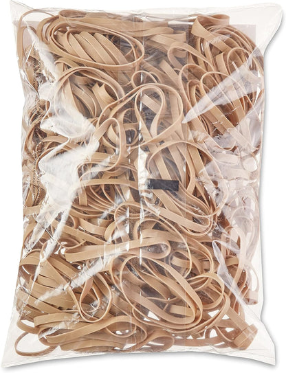 Amazon Basics Assorted Size and Color Rubber Bands, Strong Elastic Stretch Office Supplies, 0.5 lb. Variety Assortment