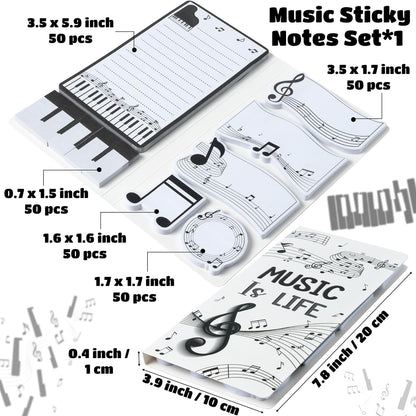 B1ykin Cute Sticky Notes Set - Stay Alive Skeleton Shaped Self-Stick Notes Pad, 550 Sheets Writing Memo Pages Sticky Notepad for Teacher Appreciation Gifts, School Office Supplies (Funny Skeleton) - Colors B