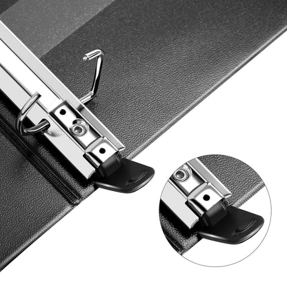 Amazon Basics 3 Ring Binders, 3 Inch D-Ring Organizer for School, Home Office, Paper Storage, White, 2 Pack