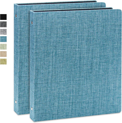 Vienrose 3 Ring Binder 1 Inch Round Rings with Linen Fabric Cover, Fits 8.5 x 11 Inch Paper, Durable Organizer for School, Office, Home, Recipes, Grey