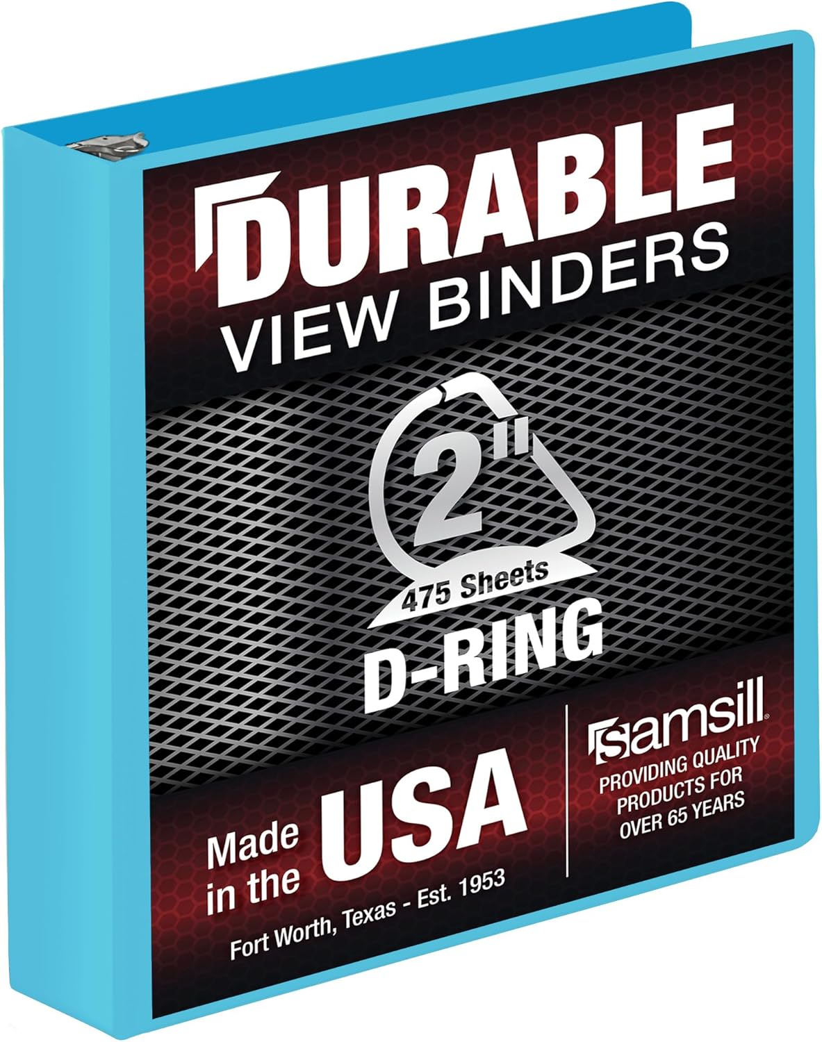 Samsill Durable 4 inch 3 Ring Binder, D Ring Binder, 100% Recycled Chipboard, Black, 2 Pack