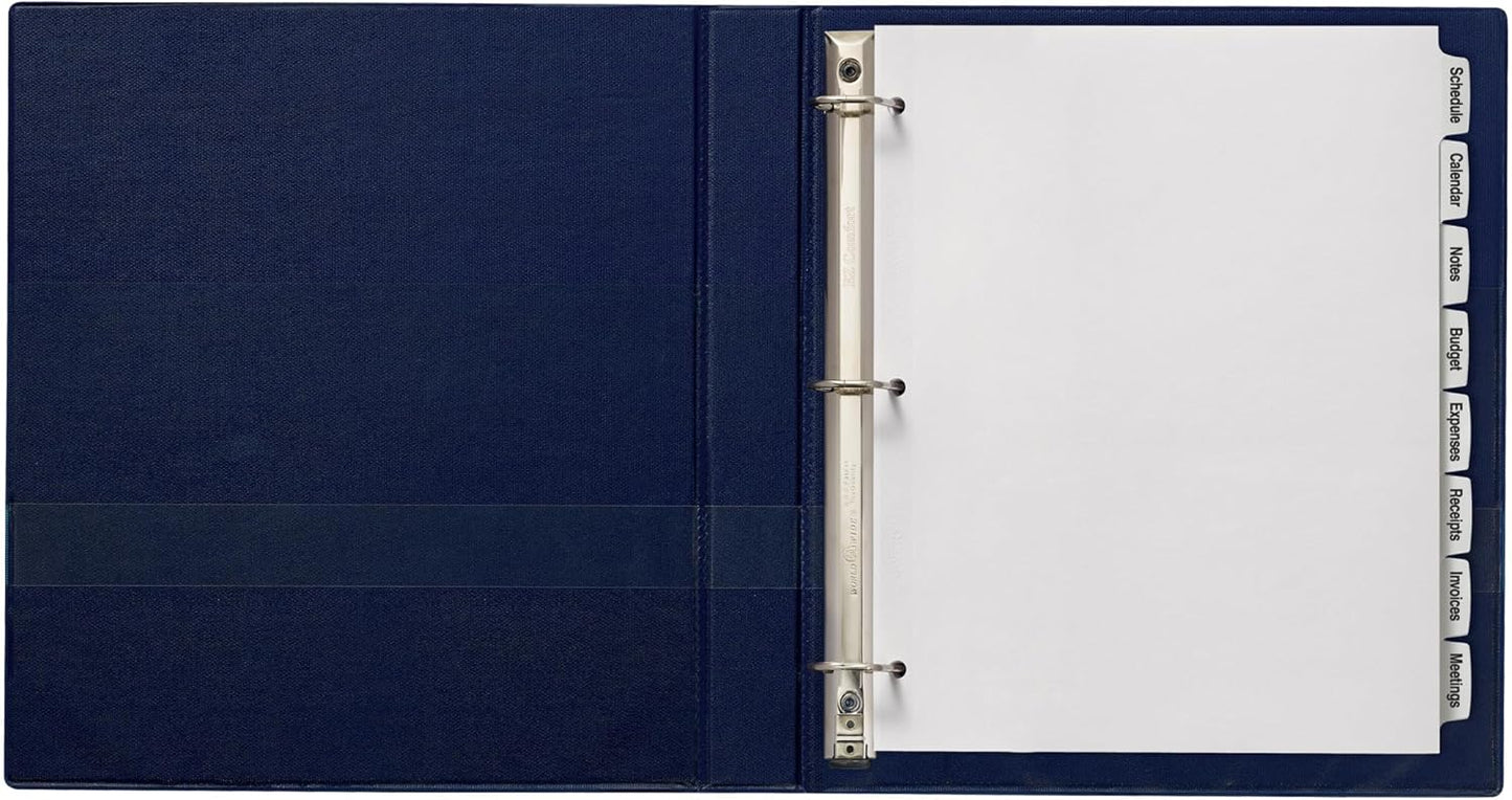 Avery Big Tab Printable White Label Dividers for 3 Ring Binders, 8 Tabs per Set, White, Great for Office Supplies, School Supplies, Organizing, and More (4 Sets of 14433)