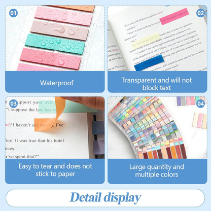 ReliThick 8000 Pcs Writable Sticky Tabs, 40 Colors Book Notes for Annotating Books, Self-Adhesive Index Tabs for Bible, Planner, Notebook, School & Office Supplies