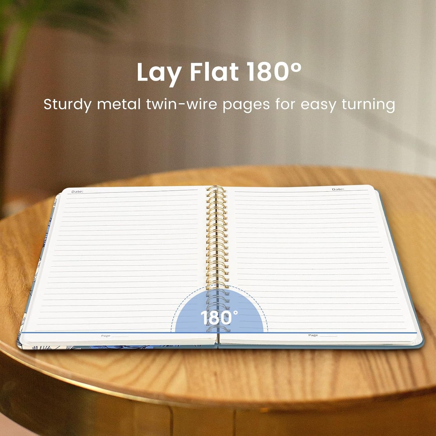 Taja Lined Spiral Notebook Journal for Women A5(5.8" × 8.3"), Cute Hardcover Notebook for Work, School & Note Taking, Pretty College Ruled Journal for Writing, 140 Pages, Sunset