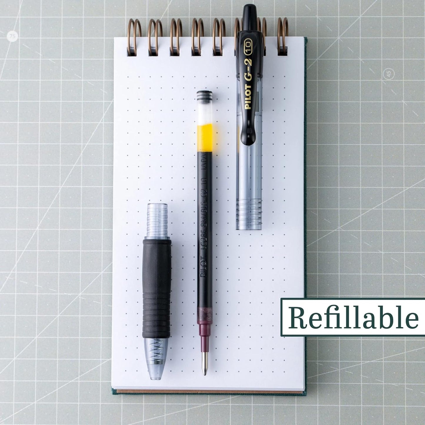 PILOT G2 Premium Refillable and Retractable Rolling Ball Gel Pens, Bold Point, Black Ink, 4-Pack (31254)