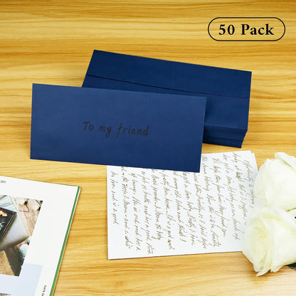 50 Pack #10 Business Envelopes, Sage Green Standard Envelopes Self Seal, Letter Size Mailing Envelopes for Checks Letters Invoices Statements Birthday Graduation Wedding, 4 1/8 x 9 1/2 Inch