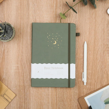 CAGIE Journal Notebook for Women Men, Hardcover Lined Notebooks Journals for Writing Work Journaling Note Taking Diary with Pen Loop (Black Ruled), Gifts, 5.7" x 8.3", 196 Pages