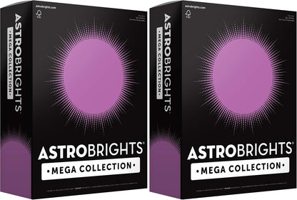 Astrobrights Mega Collection, Colored Cardstock, Bright Purple, 320 Sheets, 65 lb/176 gsm, 8.5" x 11" - MORE SHEETS! (91697)
