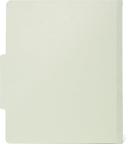 10 Letter Size Gray Green Classification Folders - 1 Divider 2 Inch Tyvek Expansions - Durable 2 Prongs Designed to Organize Standard Medical Files, Office Reports - Letter Size, Green, 10 Pack