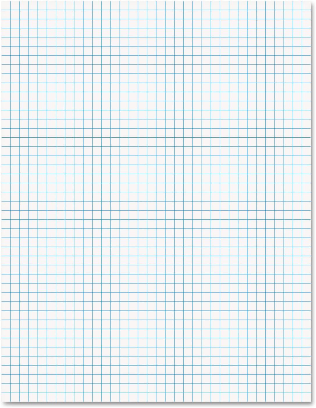Ampad 8 1/2 x 11 Inches White Quad Pad, 4 Square Inch, 50 Sheets, 1 Each (22-030C)