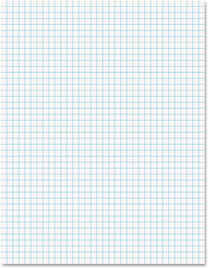 Ampad 8 1/2 x 11 Inches White Quad Pad, 4 Square Inch, 50 Sheets, 1 Each (22-030C)