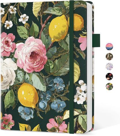 Taja Aesthetic Lined Journal for Women, Pretty 6" x 8" Notebook for Work & Note with 160 College Ruled Pages, Hardcover Leather Notebook for Journaling, Note Taking, Bible Study, Hummingbird