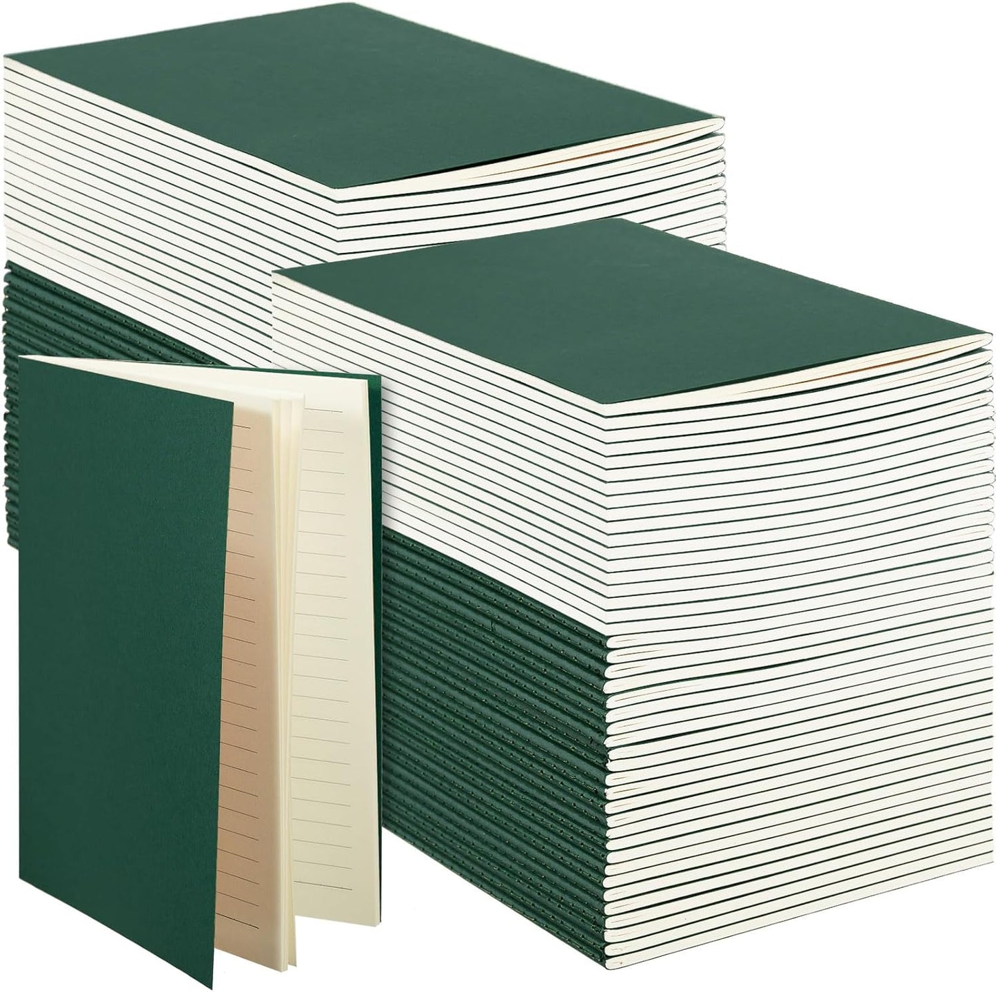 Mimorou 100 Pcs Journals Notebooks Bulk - Kraft Softcover A5 Small Notebooks 5.5 Inch x 8.3 Inch Notepads with 60 Page 30 Sheet for Writing Sketch Travel Office Supplies(Navy Blue,Lined)