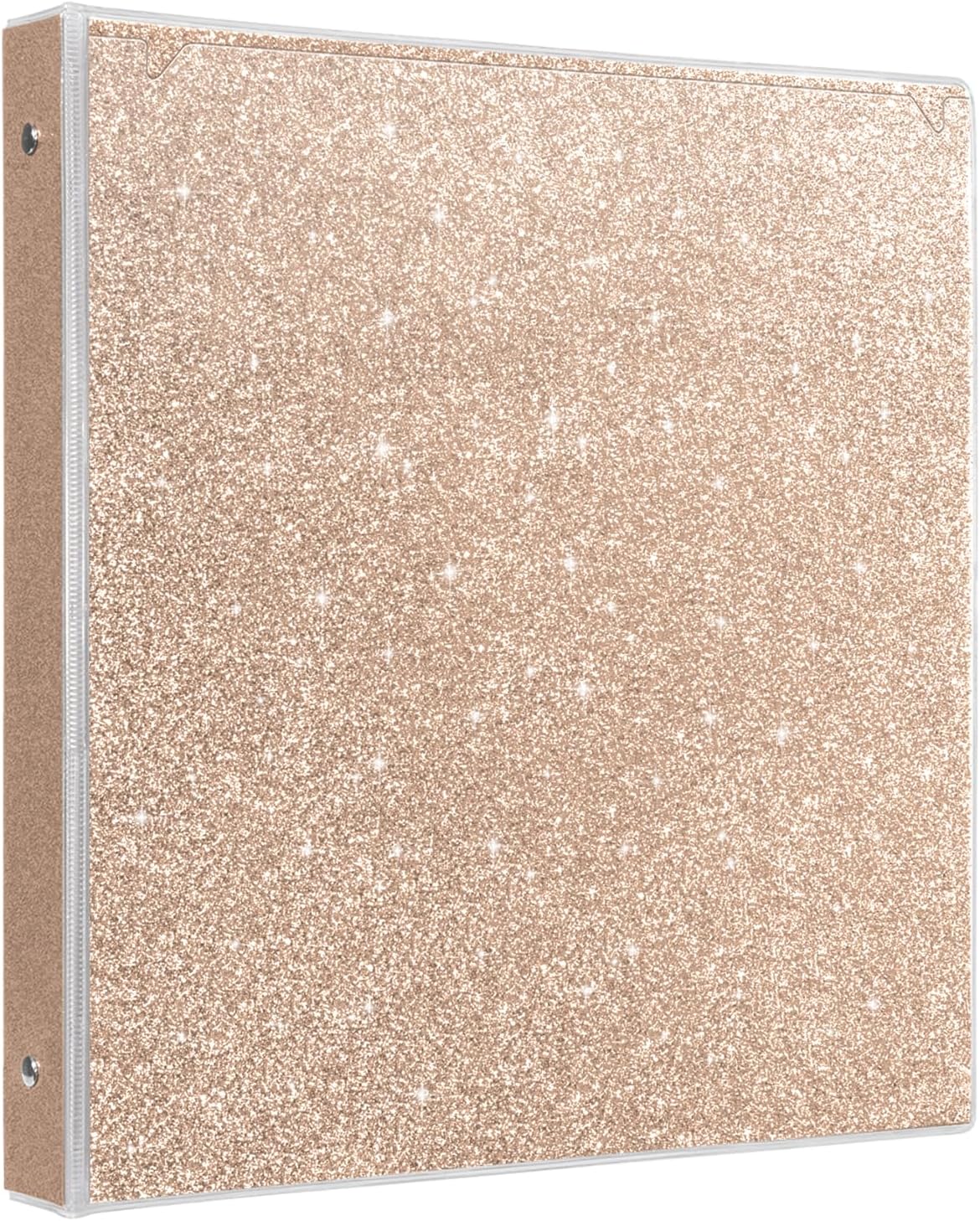 EYROZILL 3 Ring Binders 1 Inch Round Rings Binder Gold Binder Holds 8.5" x 11" Letter Size 300 Sheets, Waterproof, Gold