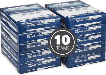 Boise Paper Premium Multipurpose Copy Paper | 8.5" x 11" Letter | 97 Bright White, 24 lb. | 10 Ream Carton (5,000 Sheets)
