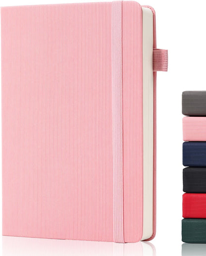 BOBO RABBIT Lined Journal Notebook for Work 100 GSM Thick Paper 300 Pages College Ruled A5 Notebook Hardcover Leather Journal for Writing School Office, 5.63"x8.43"