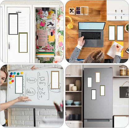 FLIPPED 4 Pack Magnetic Notepads for Refrigerator, Notepad Grocery List Large Magnet Pad for Fridge,Full Magnet Back Design Magnetic Memo Pads for Grocery List, Shopping List, to-Do List(200 Sheets)