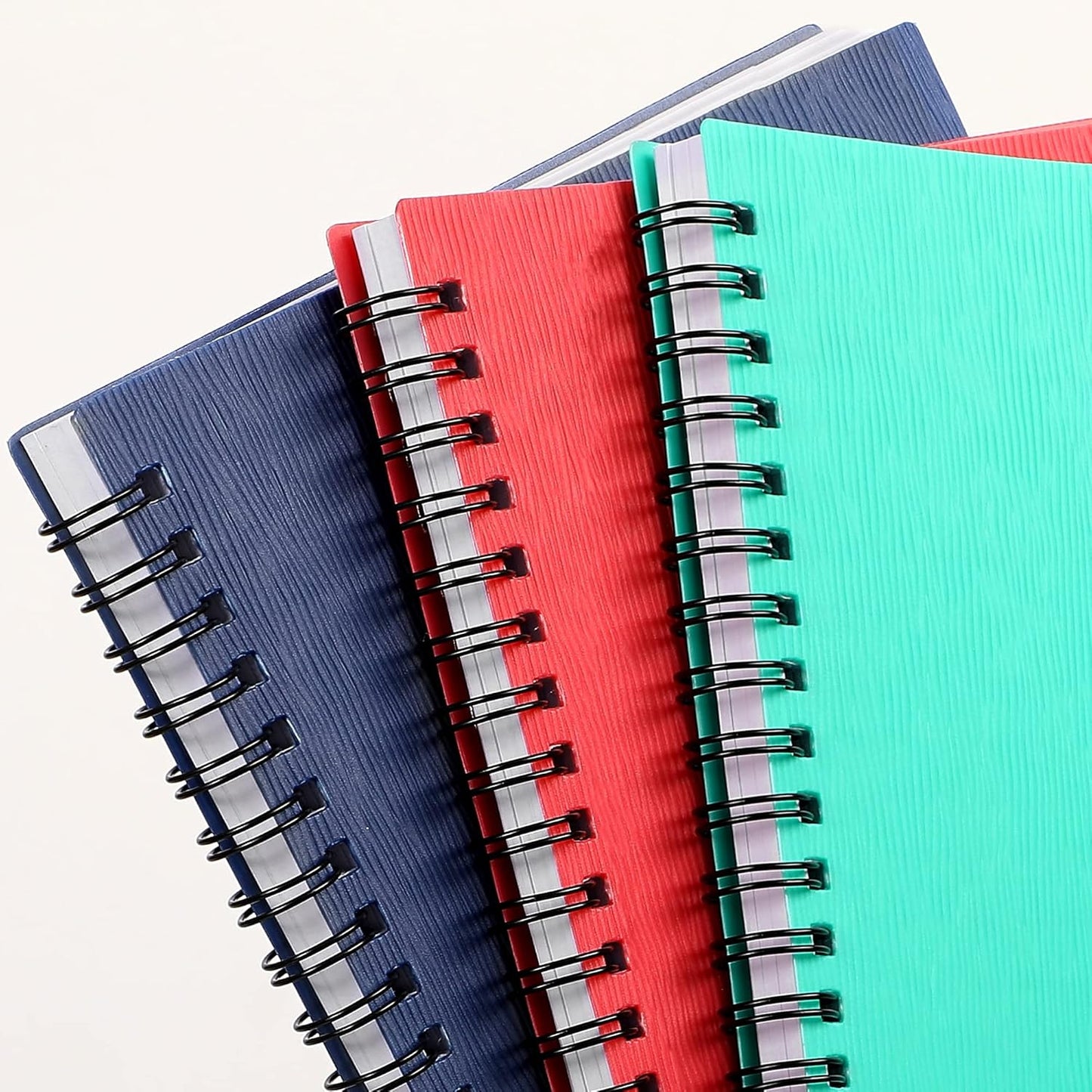 FLYING EAGLE 3 PCS Small Spiral Notebooks 4x6, A6 Cute Mini Journal Plastic Hardcover 8mm Ruled Notebook, Yellow 234 Sheets/468 Pages, 3 Pack Small Ruled Notebooks for School Work