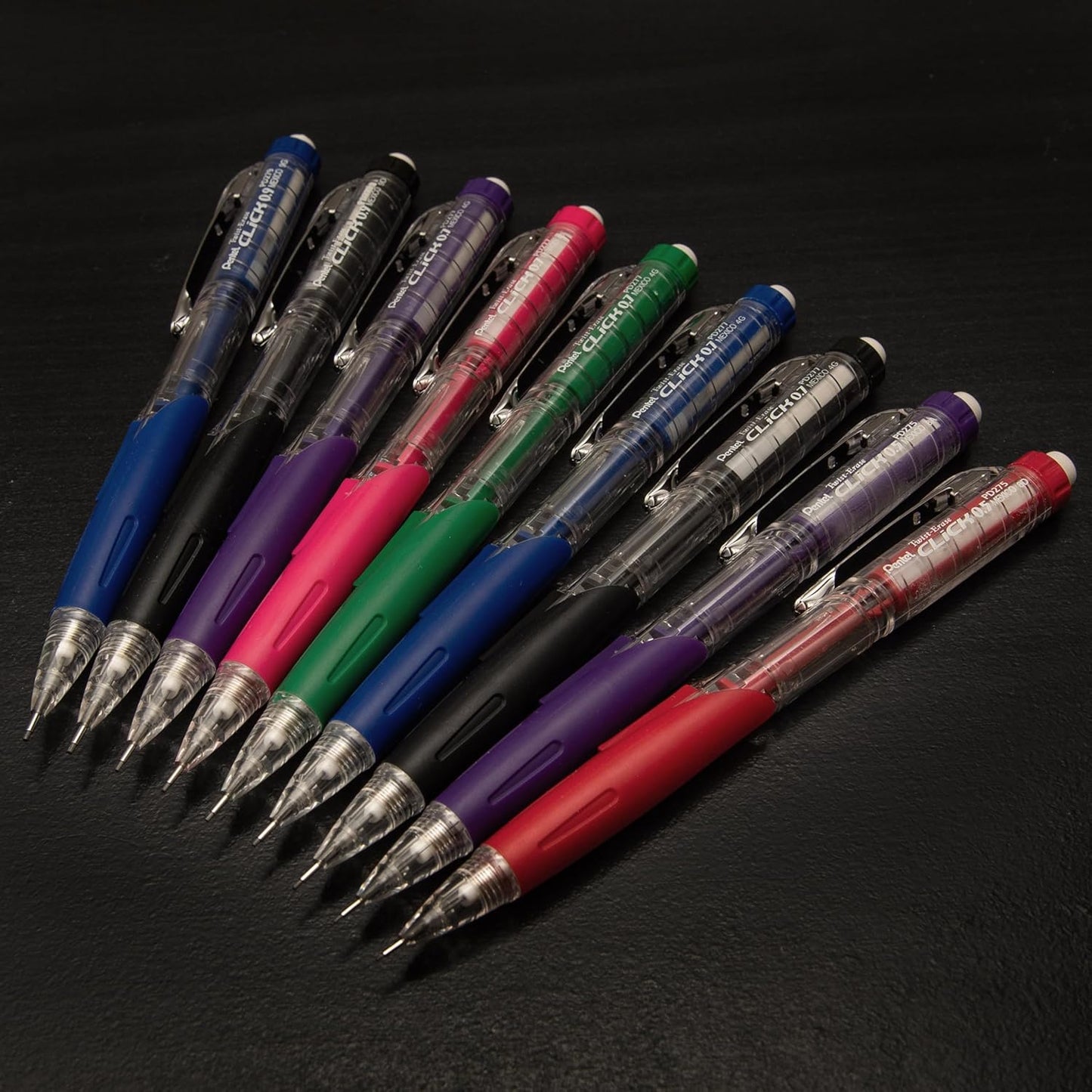 Pentel Twist-Erase Click Mechanical Pencil (0.7mm), Pack of 6 Pencils with 2 Pack of Lead Refills (PD277TLBPS6M)