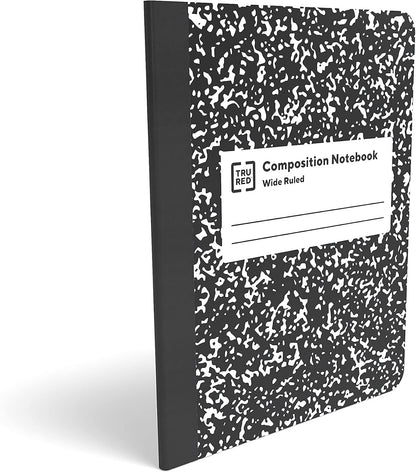 STAPLES Poly Composition Notebook, 9.75” x 7.5”, Wide Ruled, 70 Sheets, Assorted Colors
