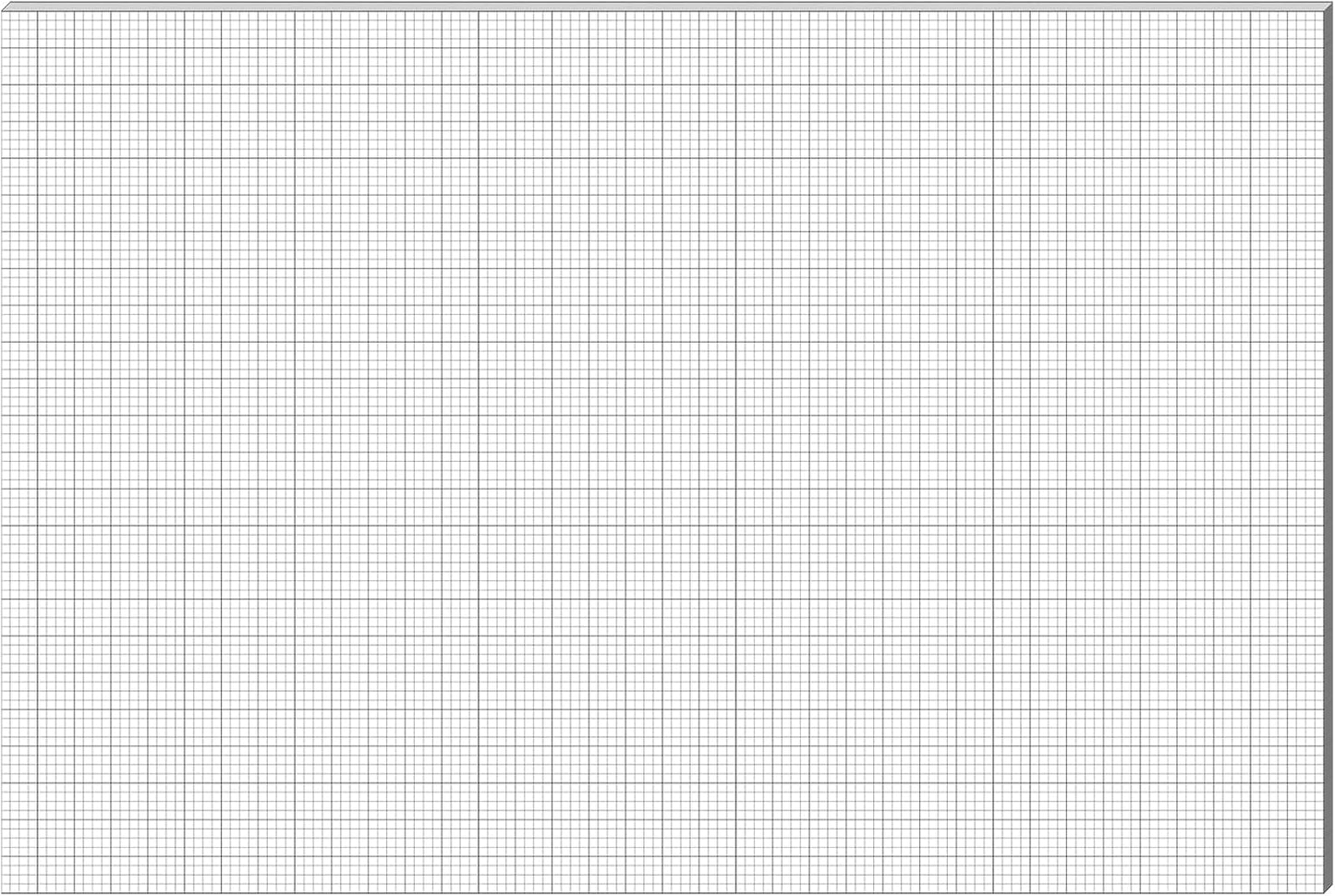 Fuyoooo 25 Sheet Graph Paper Pad 24" x 36" Large Graph 1" and 1/4" Ruled Grid Paper for Engineer Architect Designer Mathematician Draftsmen Sketch House Commercial Building Plan Drafting(White)